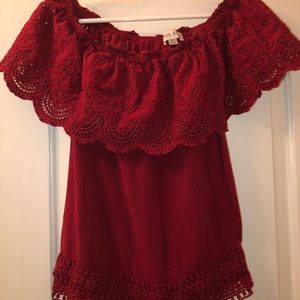 Knox Rose off the shoulder top- small